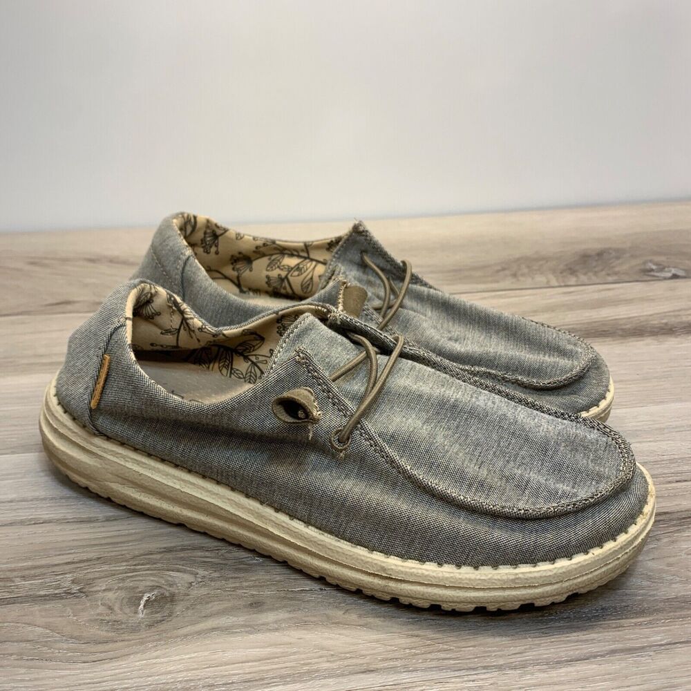 Hey‎ Dude Wendy Stretch Steppa Gray Lightweight Women's Slip On Shoes Size 8